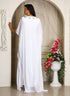 White good looking designer kaftan wedding islamic kaftan