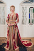 Maroon long sleeve arabic wedding kaftan