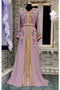 Moroccan islamic gleaming party wear fancy flower work kaftan