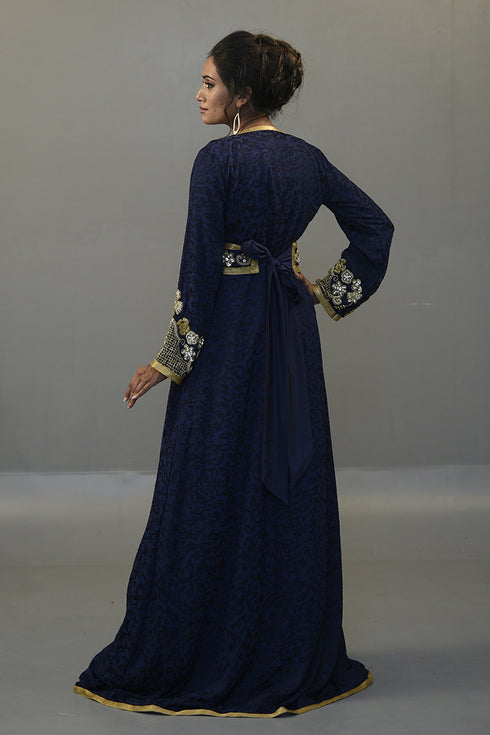 Morrocon style dark blue kaftan