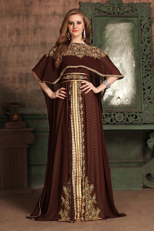 Brown designer designer kaftan
