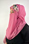 pink threadwork partywear| wedding| bridal handwork hijab with naqab