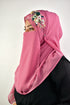 pink threadwork partywear| wedding| bridal handwork hijab with naqab