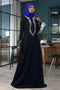 Black embroidered Abaya
