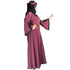 Maroon plain art silk abaya