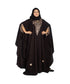 Brown embroidered crepe abaya