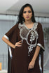 Modest muslim evening brown kaftan