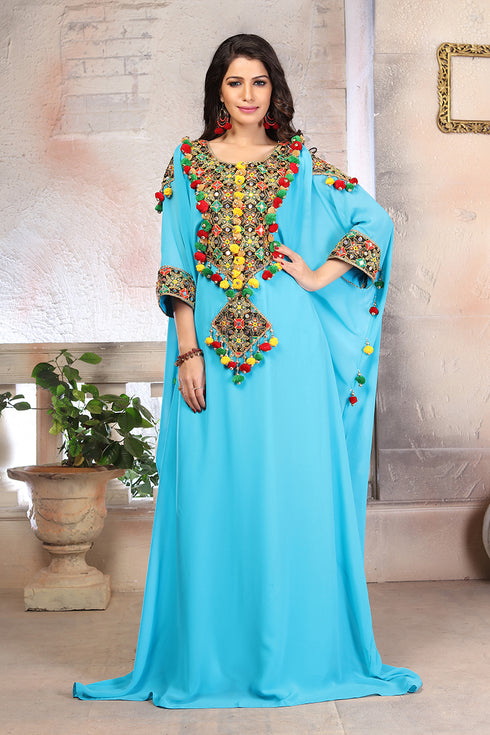 Designer kaftan long maxi dress
