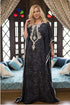 Dark gray hand made designer kaftan