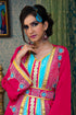 Pink and aqua blue takchita kaftan