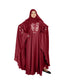 Maroon embroidered art silk abaya