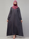 Simple yet stylish abaya in premium stretchable praada fabric with fabric buttons