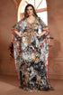 Multi hand beaded kaftan arabic evening dress