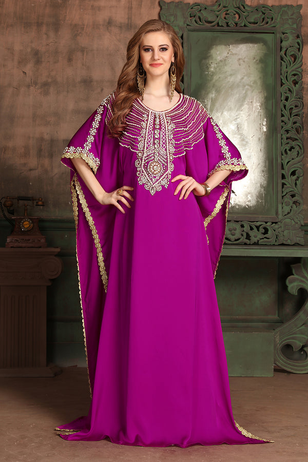 Magenta israeli kaftan