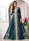 Arabic bottle green wedding designer moroccan kaftan