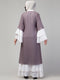 Multi layered- front open modest abaya dress