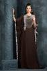 Exquisite brown traditional embroidered kaftan