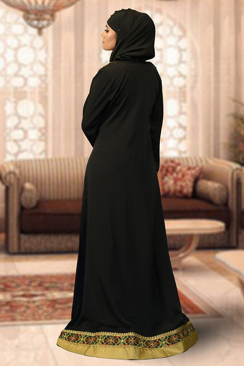 Modest black maxi dress abaya