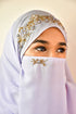 Lavender partywear| wedding| bridal handwork hijab with naqab