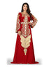 Maroon maxi designer moroccan kaftan arabic wedding stylish israeli embroidery takchita party wear wedding kaftan