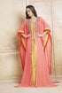 Yellow and pink handmade kaftan with free size kaftan