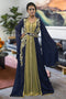Dark blue moroccan style kaftan