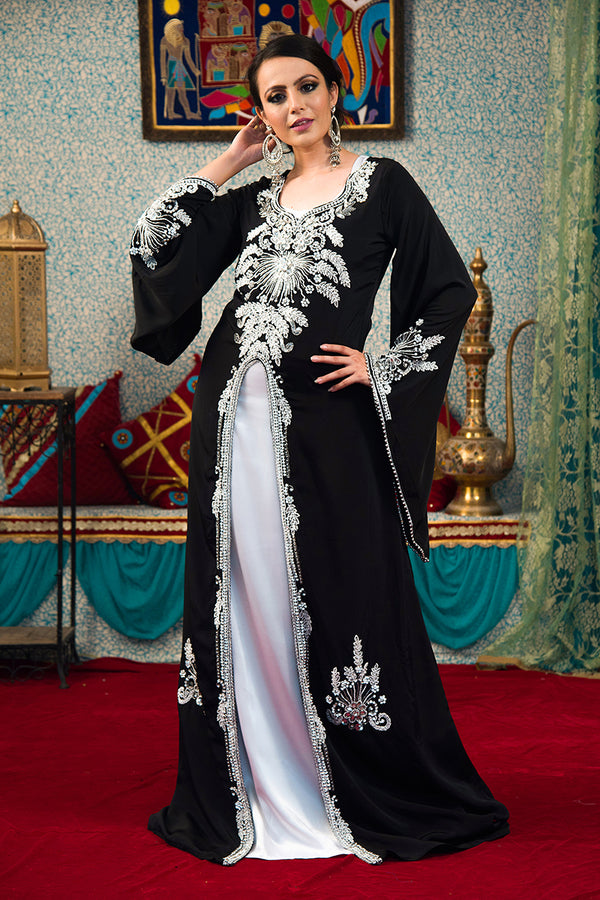Black kaftan for women dress