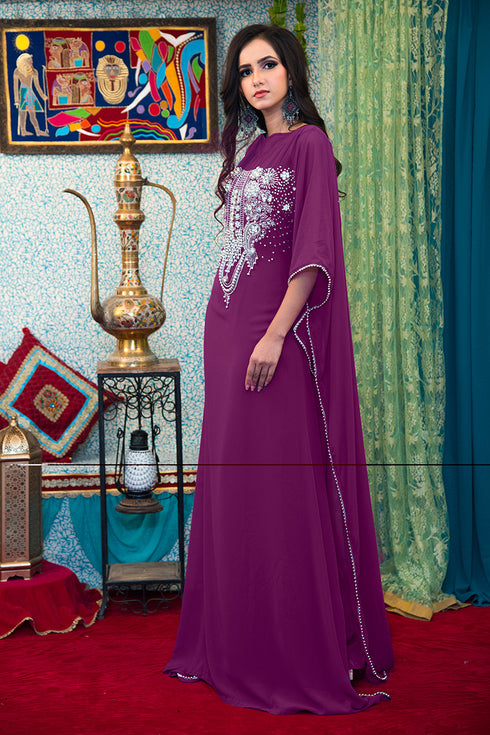 Purple arabic designer kaftan