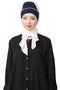 White Embroidered Georgette Hijab