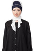 White Embroidered Georgette Hijab