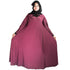 Maroon plain art silk abaya