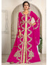 Pink designer hand beaded moroccan party wedding kaftan