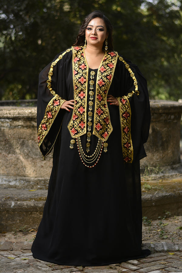 Black islamic kaftan