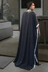 Dark gray and black partywear caftan