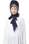 Black Embroidered Georgette Hijab