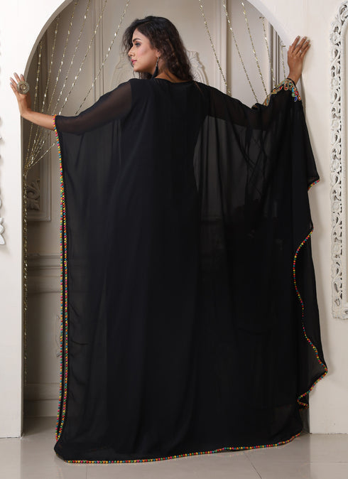 Multicolor embroidery designer islamic takchita kaftan
