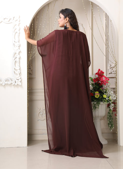 Arabic designer womens embroidery takchita maxi style kaftan