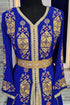 Royal blue designer islamic takchita embroidery moroccan kaftan
