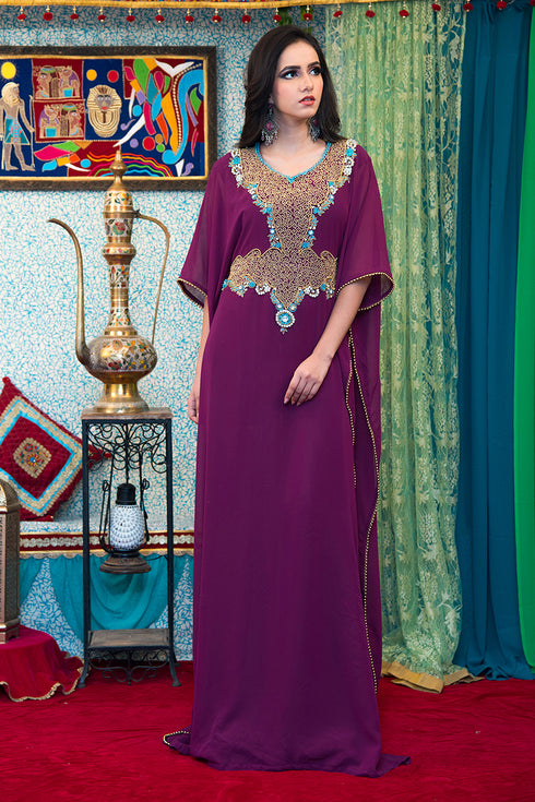 Violet georgette kaftan