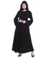 Black plain georgette abaya