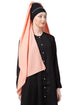 Peach Embroidered Georgette Hijab