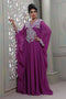 Classy purple designer butterfly kaftan
