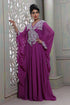 Classy purple designer butterfly kaftan