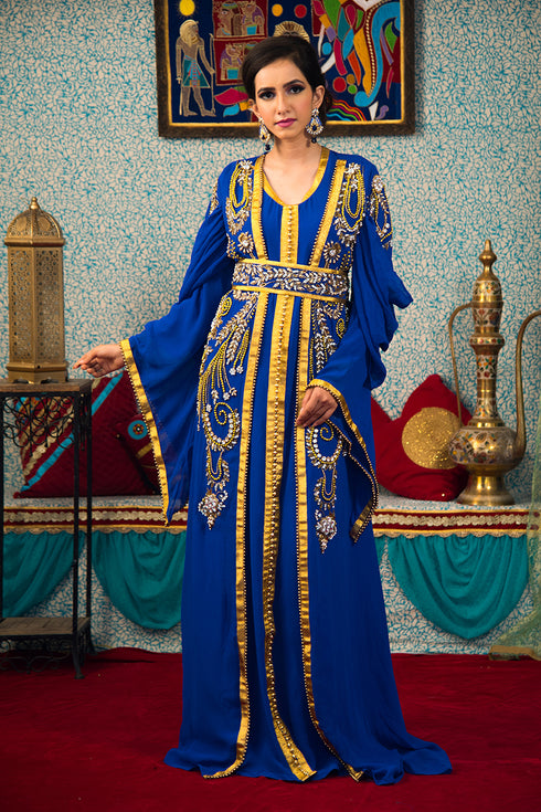 Blue morrocon style kaftan