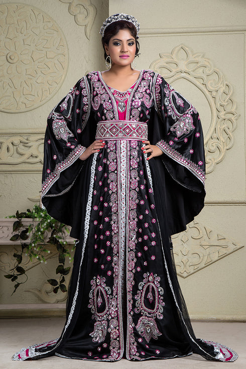 Black exclusive wedding designer kaftan