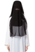 Black Plain Georgette Hijab