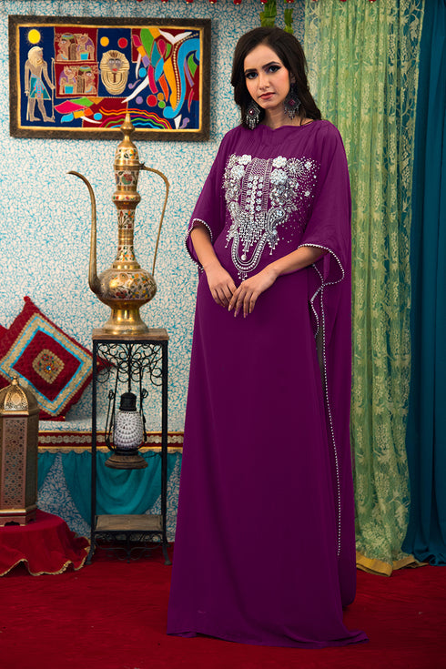 Purple arabic designer kaftan