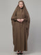 Khaki head to toe free size jilbab abaya