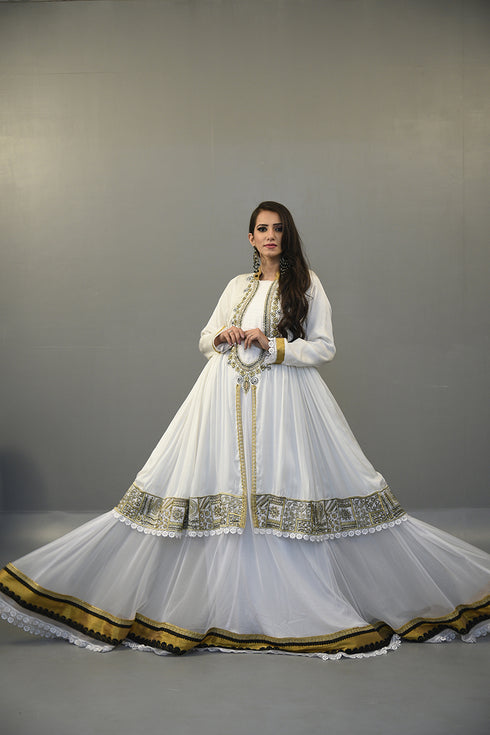 White Designer maxi Dress