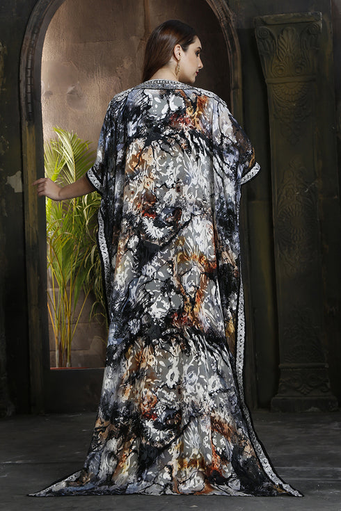 Scintillating multi handmade classic kaftan